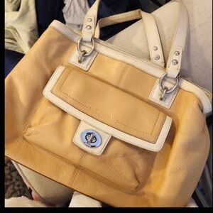 Coach pebble leather satchel